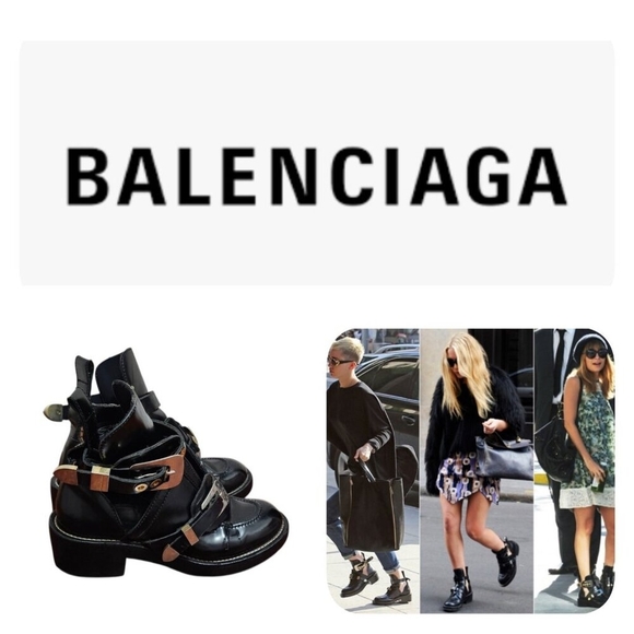 Balenciaga Ceinture Cutout Boots Size EU 38/US 7,5 - Picture 1 of 16